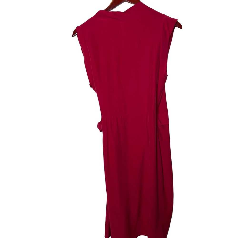 Amanda Uprichard 100% Silk Mini Wrap Dress in Red… - image 3