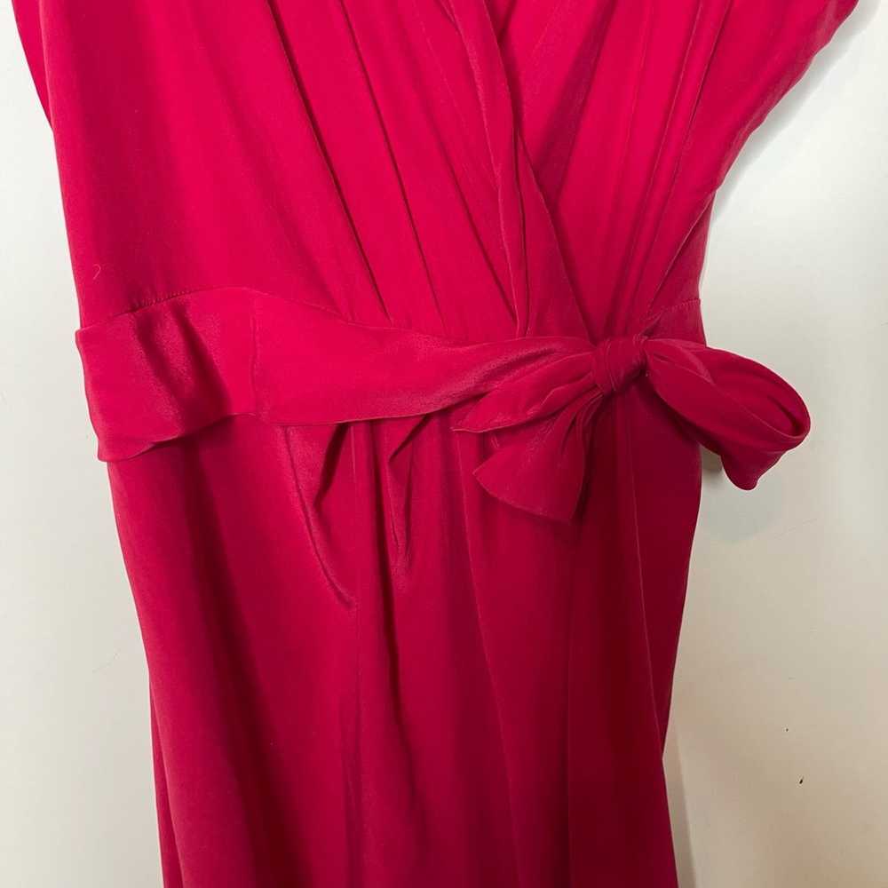 Amanda Uprichard 100% Silk Mini Wrap Dress in Red… - image 5