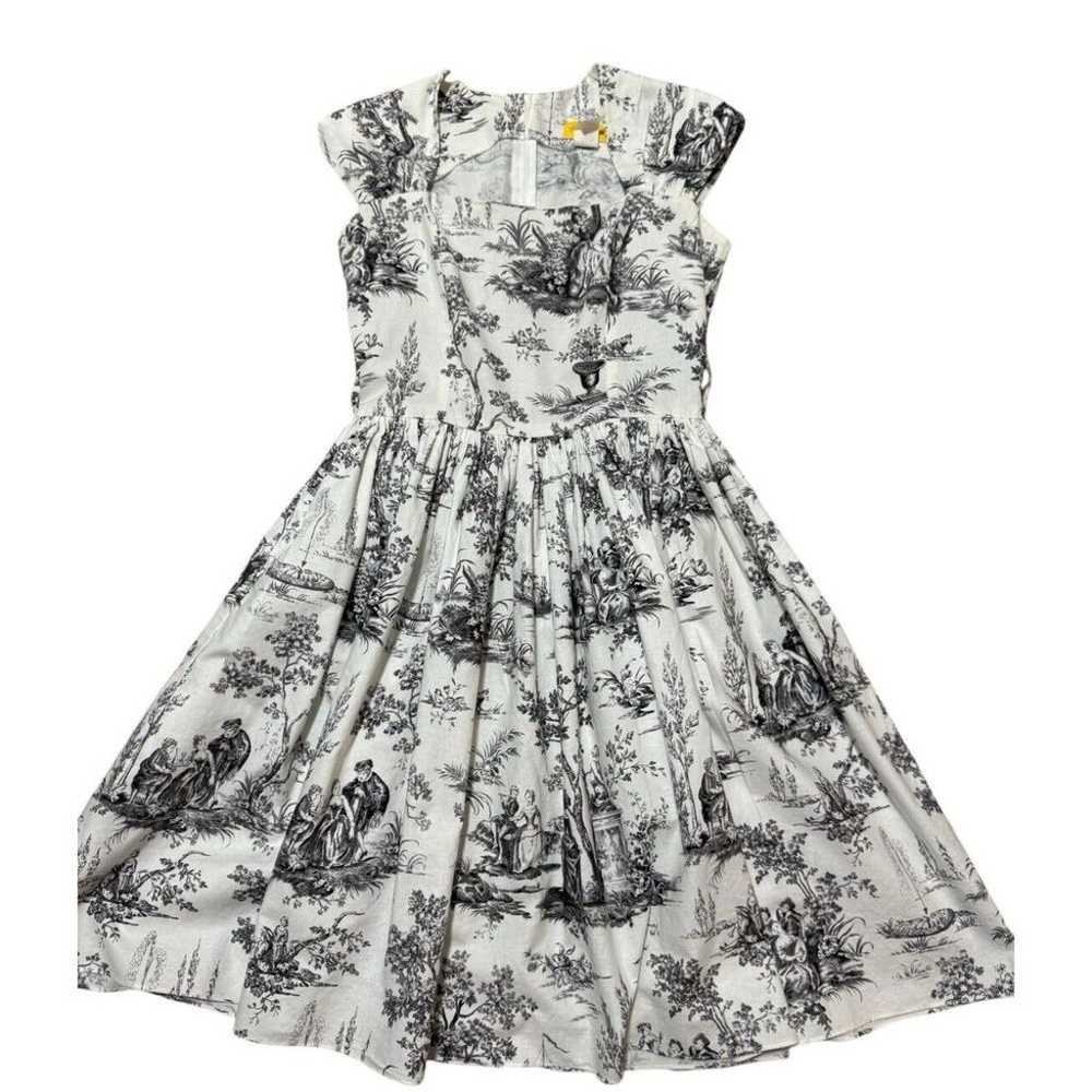 Bernie Dexter Black Toile Veronique Dress Medium - image 1