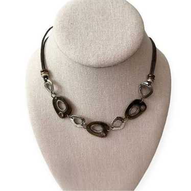 Vintage Mixed Metal Bib Necklace