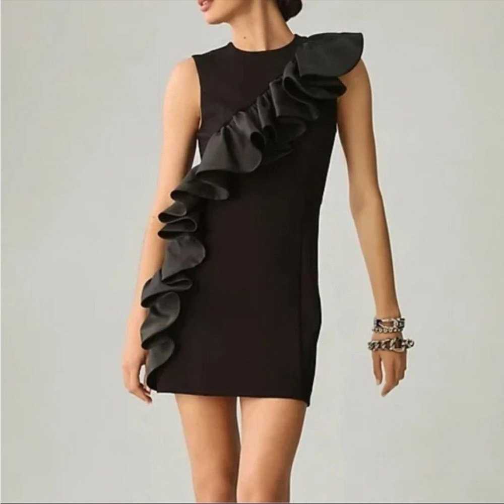 Anthropologie Hutch Sleeveless Ruffle Sheath Dres… - image 1