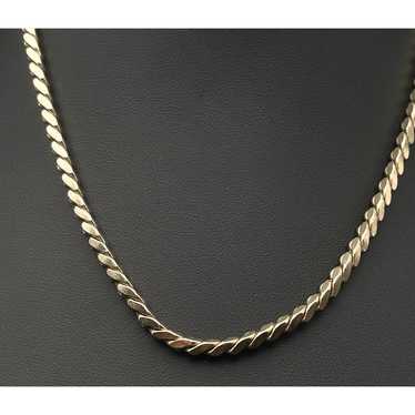 Vintage Coro Pegasus 4mm Box Chain Gold Tone 15" … - image 1