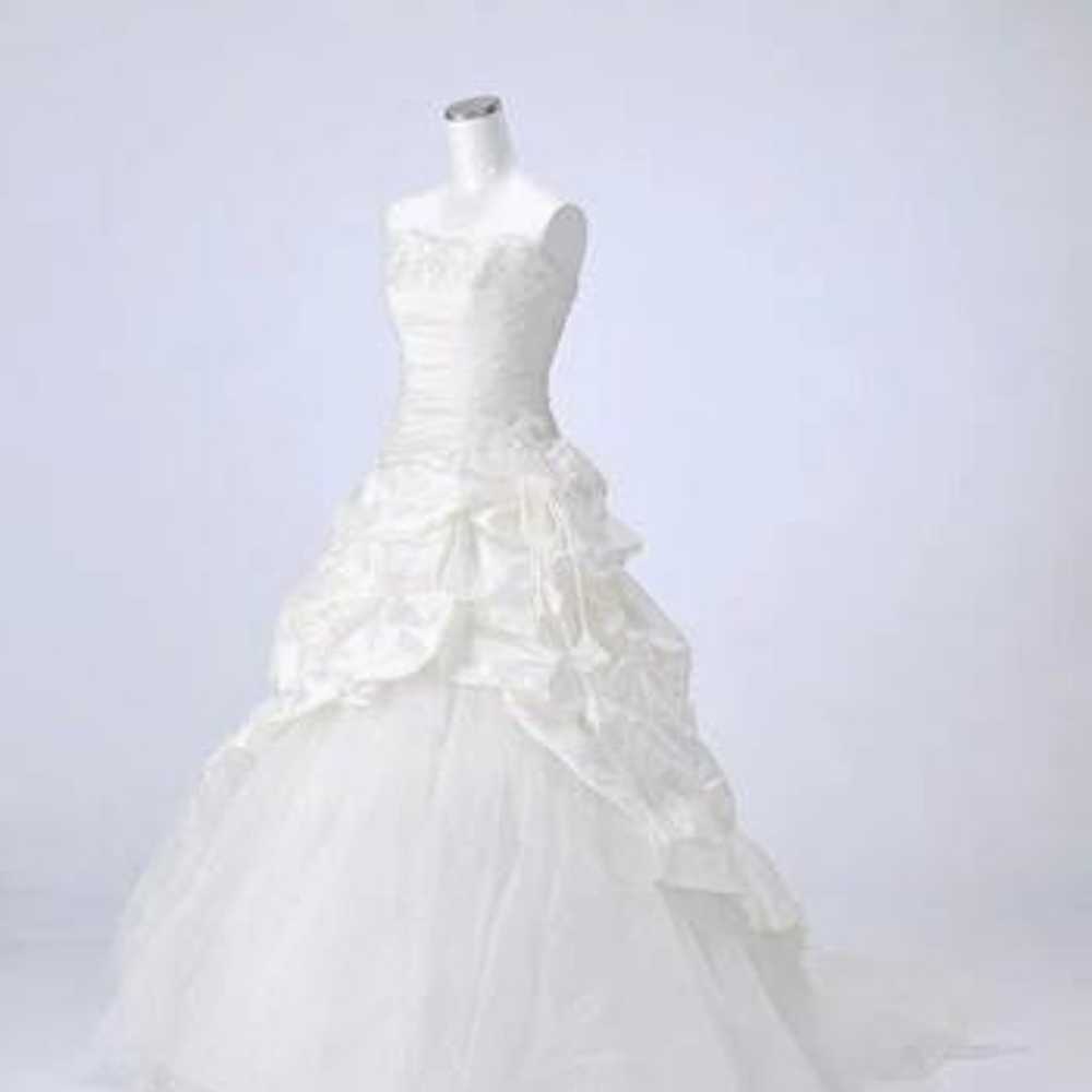 Wedding Dress A-Line Size 9 "Asymmetrical Balloon… - image 1