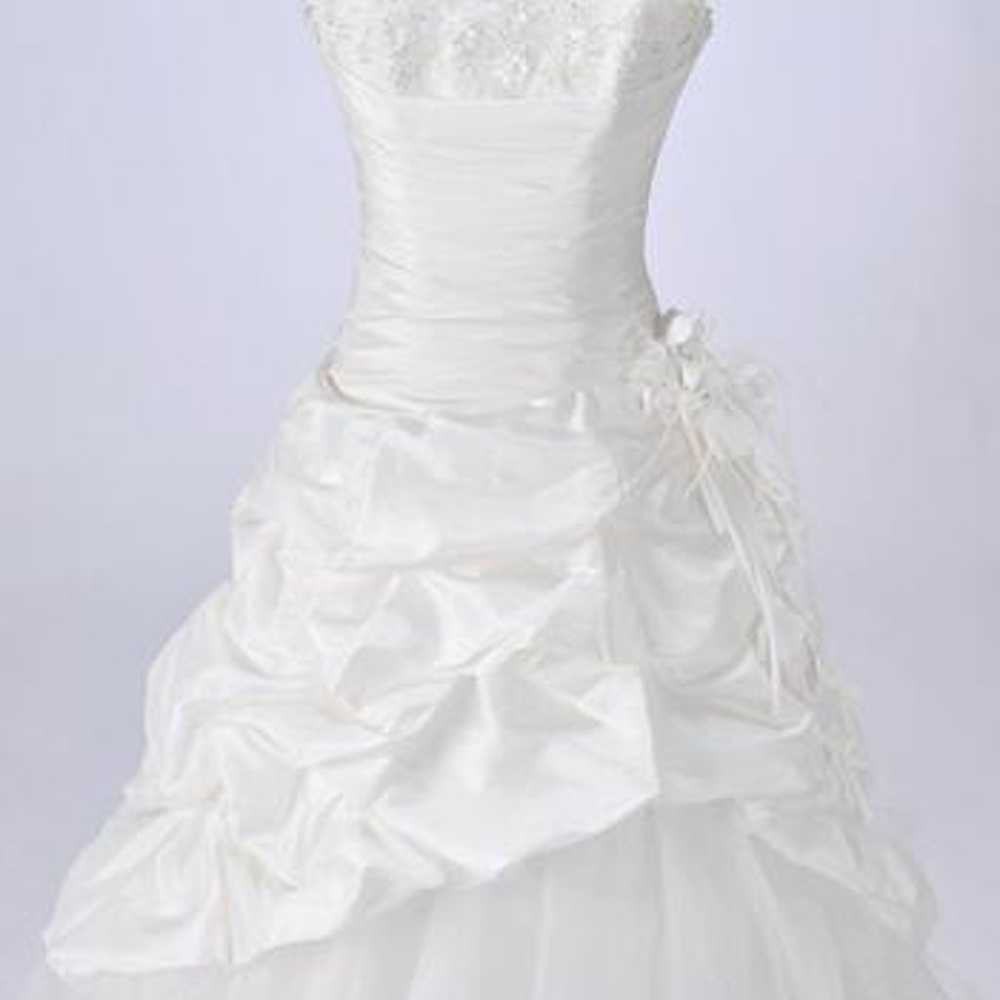 Wedding Dress A-Line Size 9 "Asymmetrical Balloon… - image 2