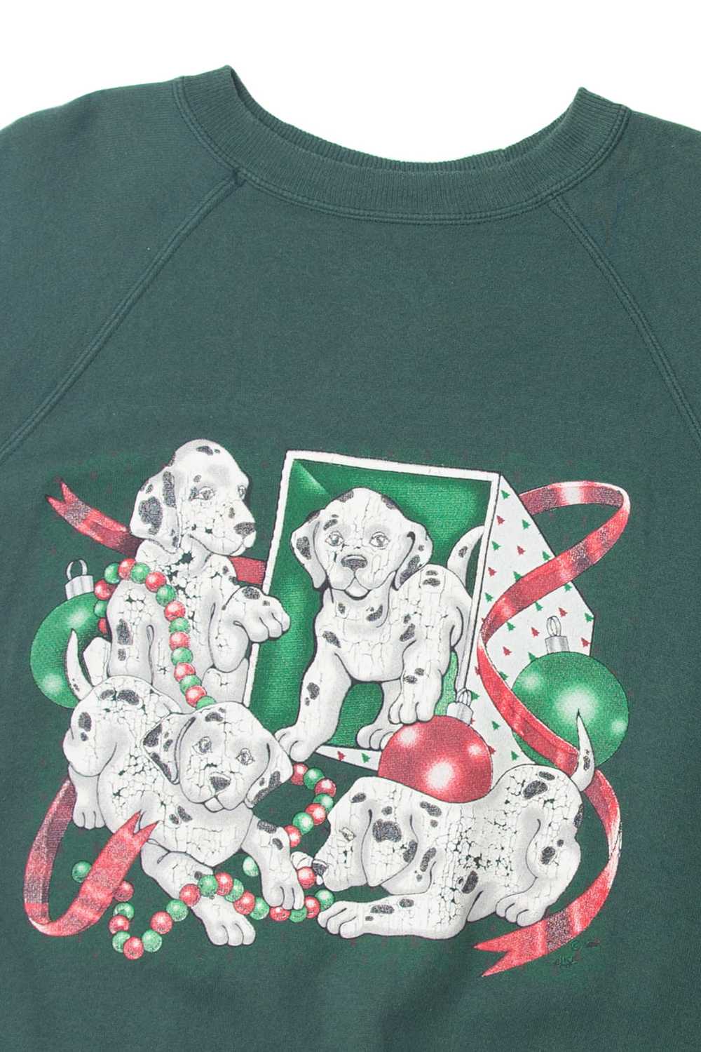 Vintage Dalmatian Puppies Ugly Christmas Sweater … - image 2