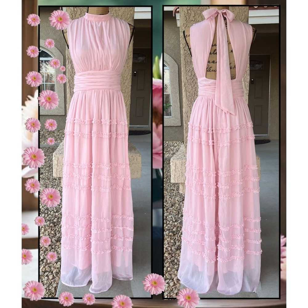 Lulus Pink Chiffon Backless Enchantingly Sweet  M… - image 2