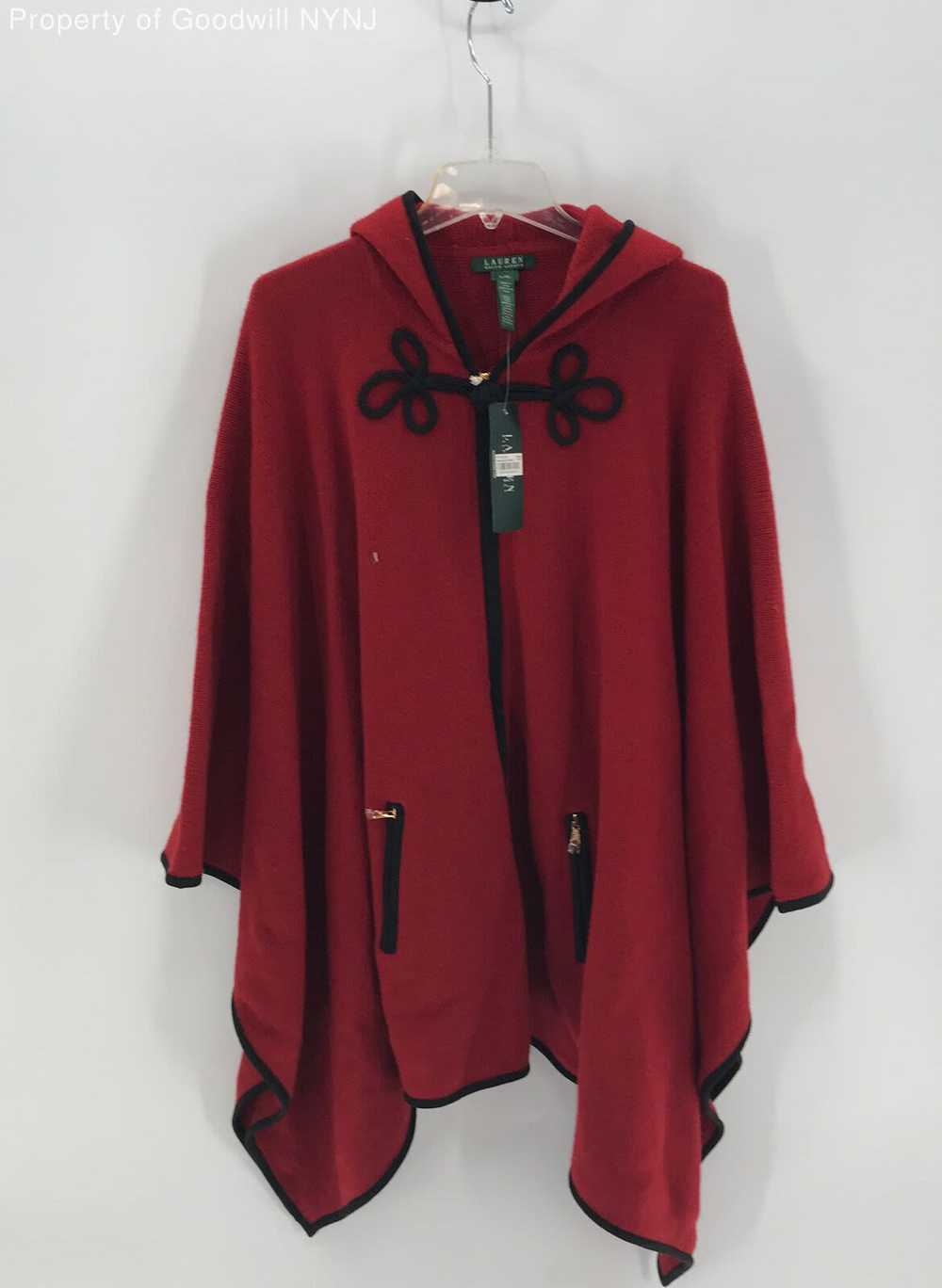 Lauren Ralph Lauren Red Poncho Size L/XL - image 1