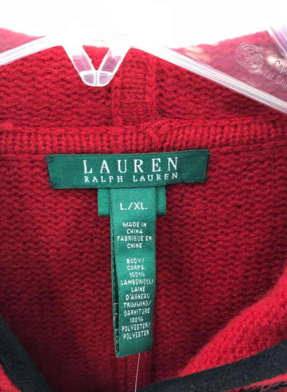 Lauren Ralph Lauren Red Poncho Size L/XL - image 3