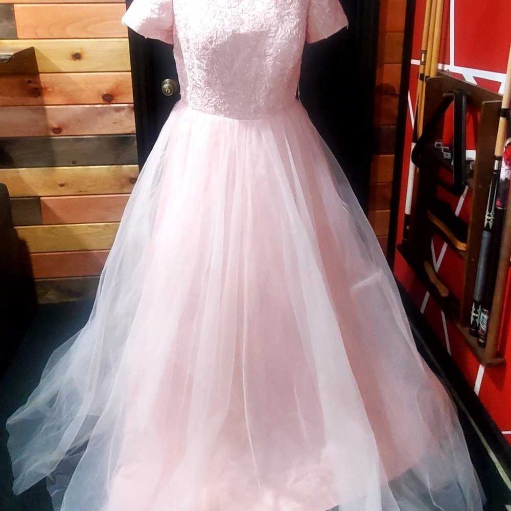 Lan Ting Bridal Blush Pink Formal Gown 34" Bust - image 1