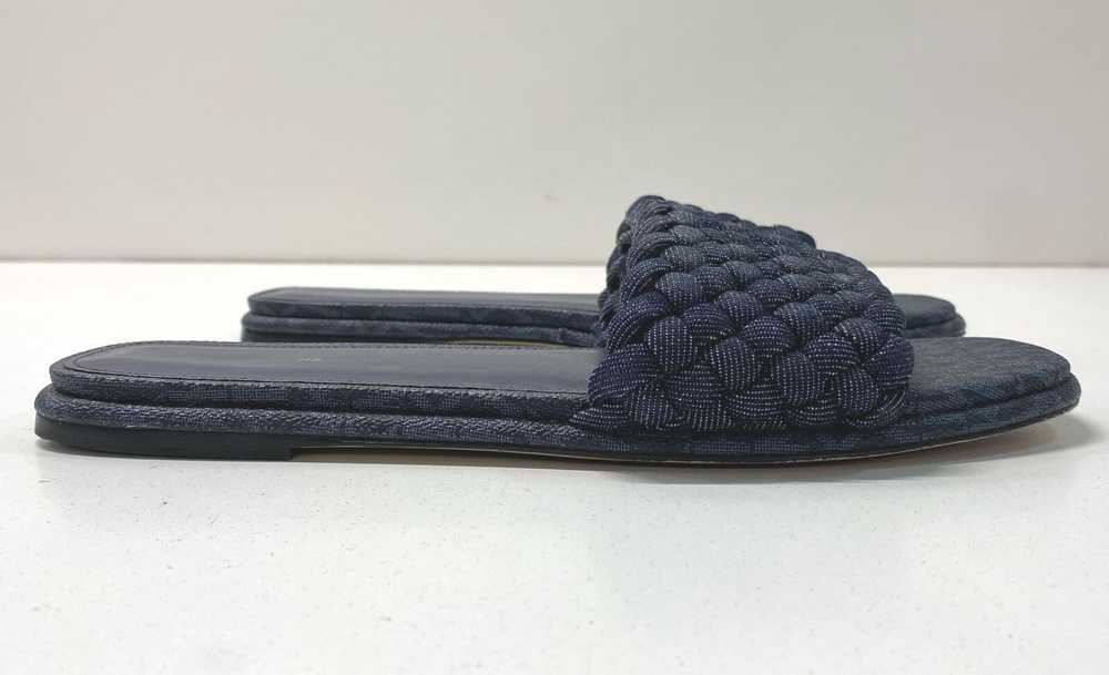 Michael Kors Amelia Denim Woven Slides Navy Blue … - image 2