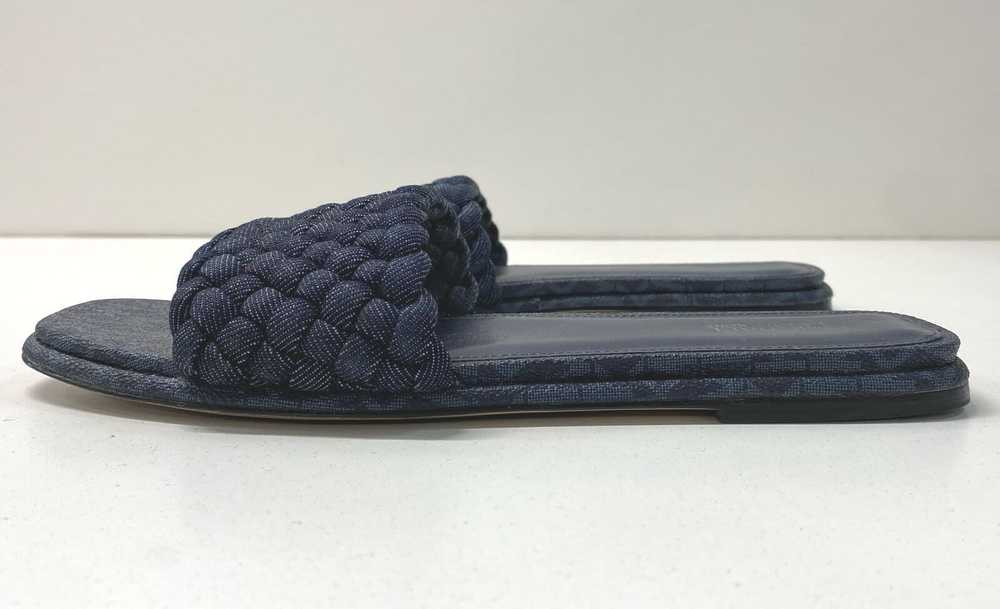 Michael Kors Amelia Denim Woven Slides Navy Blue … - image 4