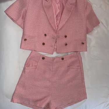 Cute pink two piece set