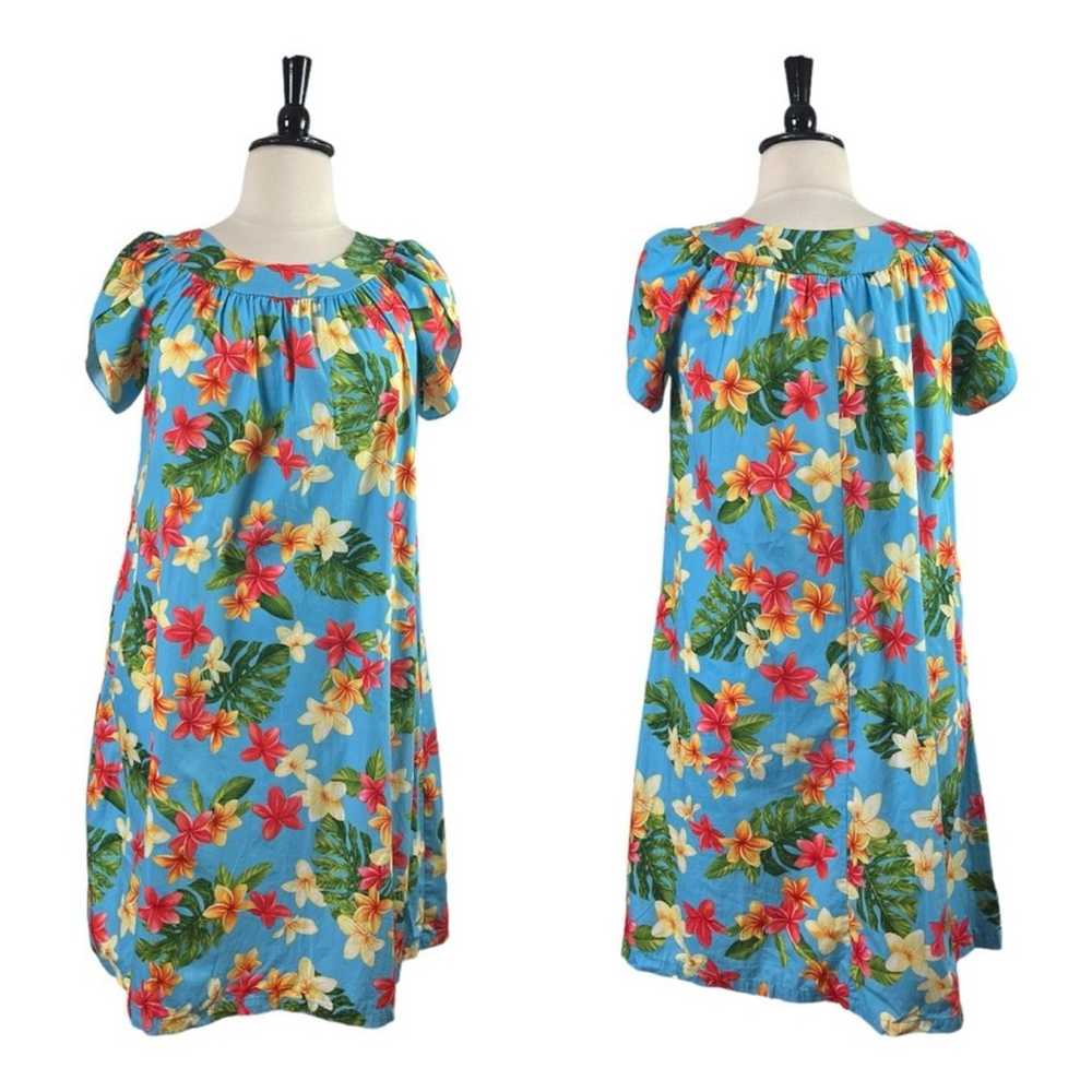 Puanani RJC Hawaiian Vintage Dress Tulip Sleeve T… - image 11