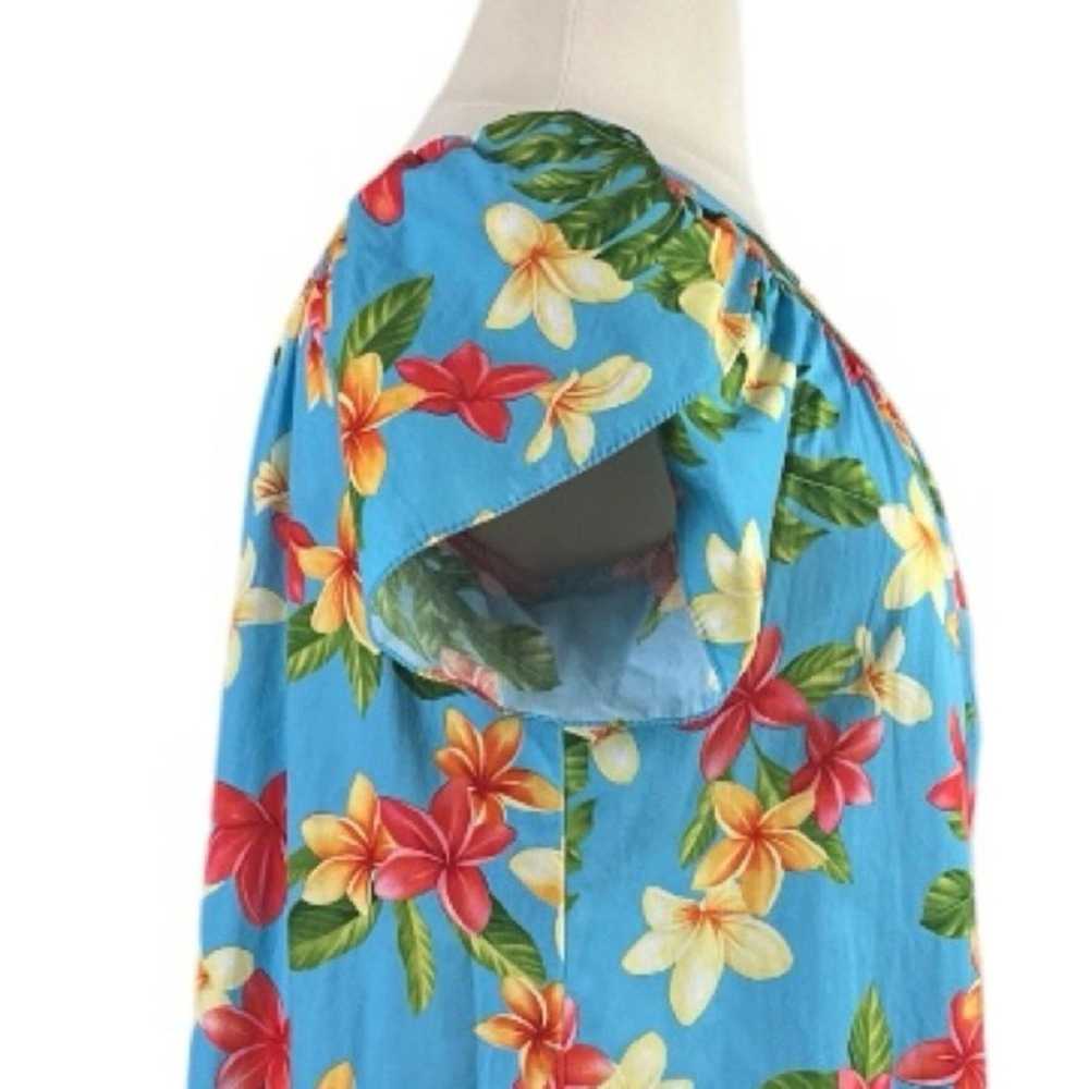 Puanani RJC Hawaiian Vintage Dress Tulip Sleeve T… - image 7