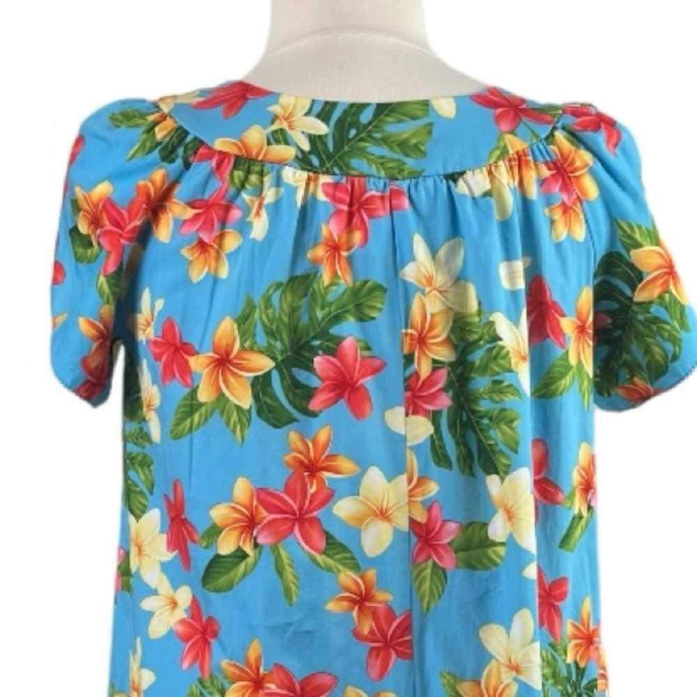 Puanani RJC Hawaiian Vintage Dress Tulip Sleeve T… - image 8