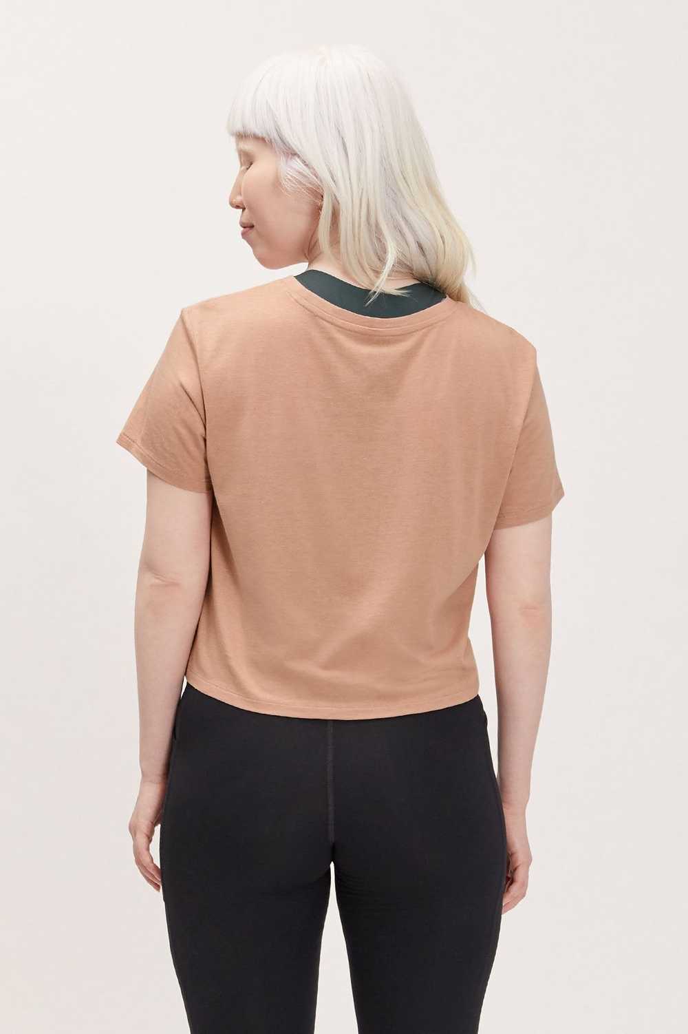 Girlfriend Collective Oyster Cupro Crop Tee - image 3