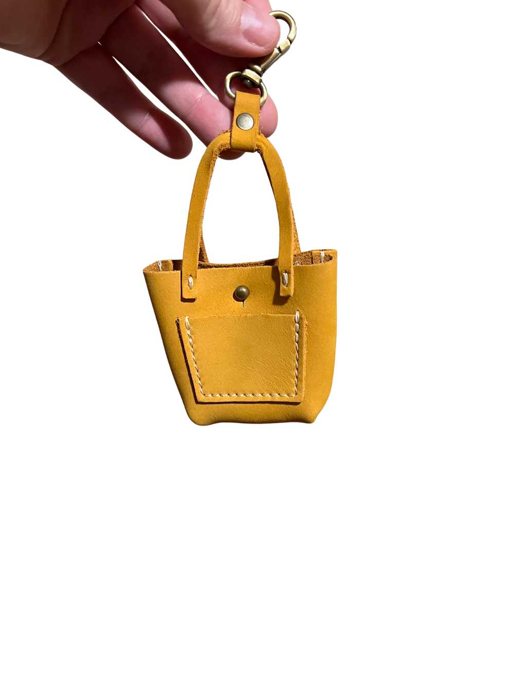 Portland Leather Teeny Tiny Tote Keychain - image 1