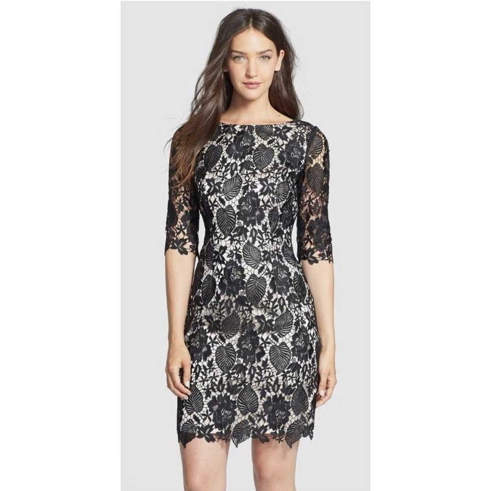 Eliza J Lace Overlay Formal Sheath Dress Half Sle… - image 1