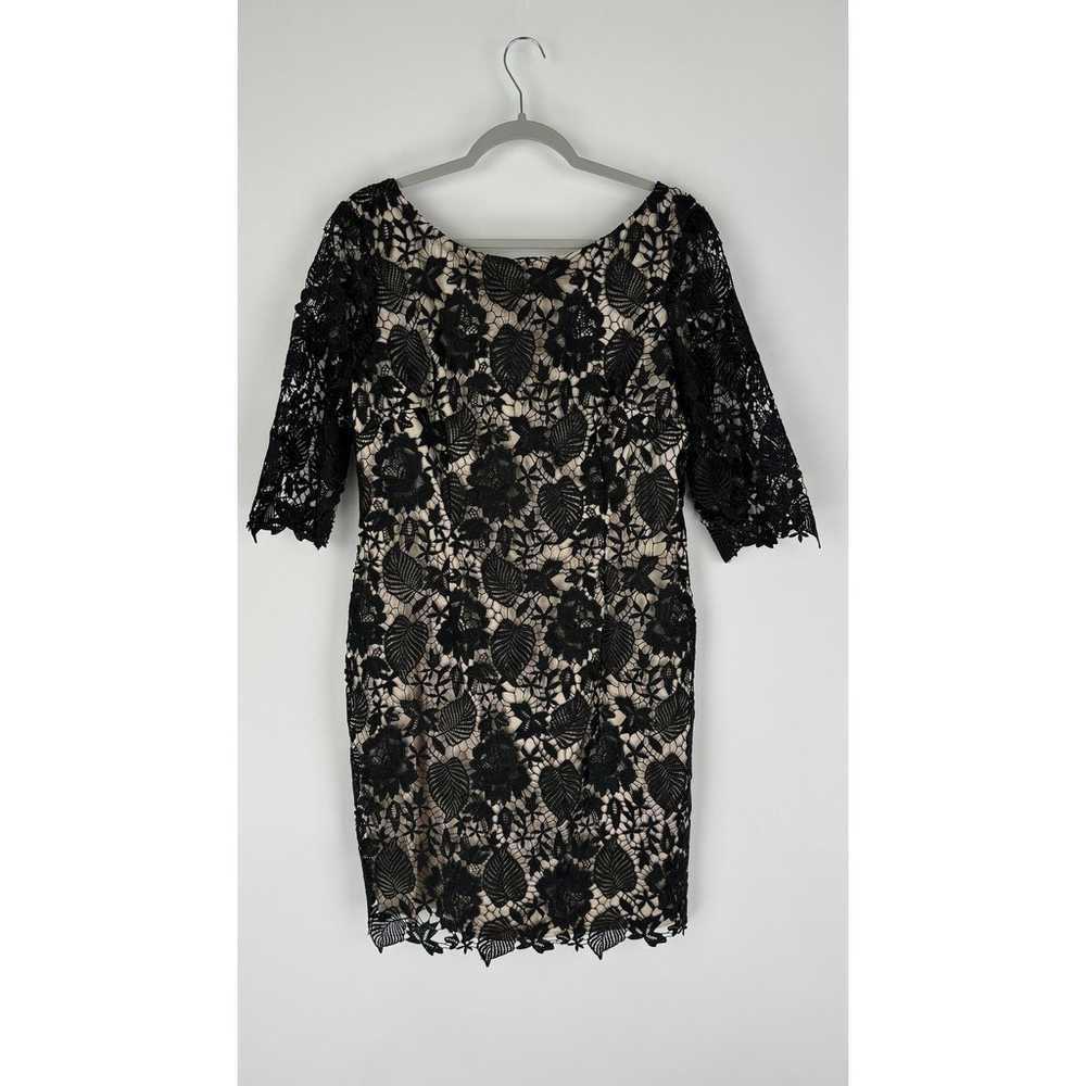 Eliza J Lace Overlay Formal Sheath Dress Half Sle… - image 3