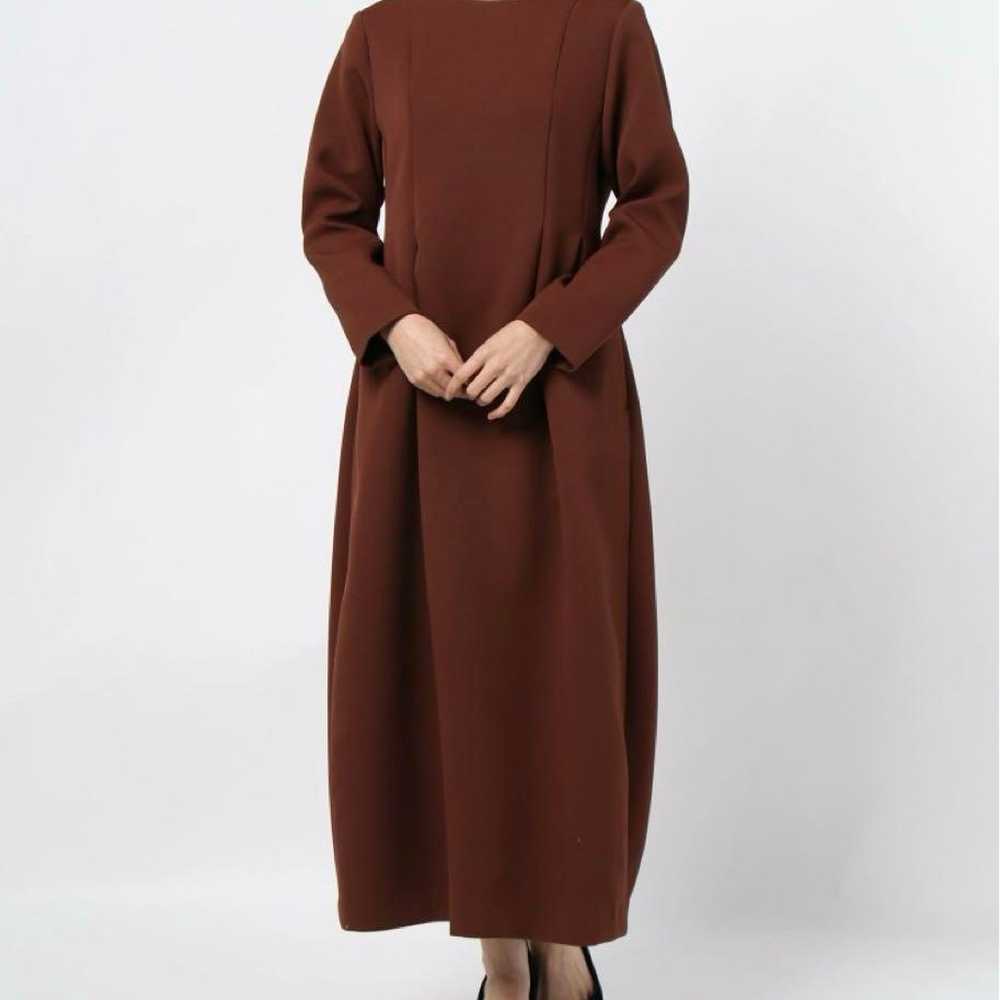 Rimark Tuck Volume One-Piece Dress Brown - image 1