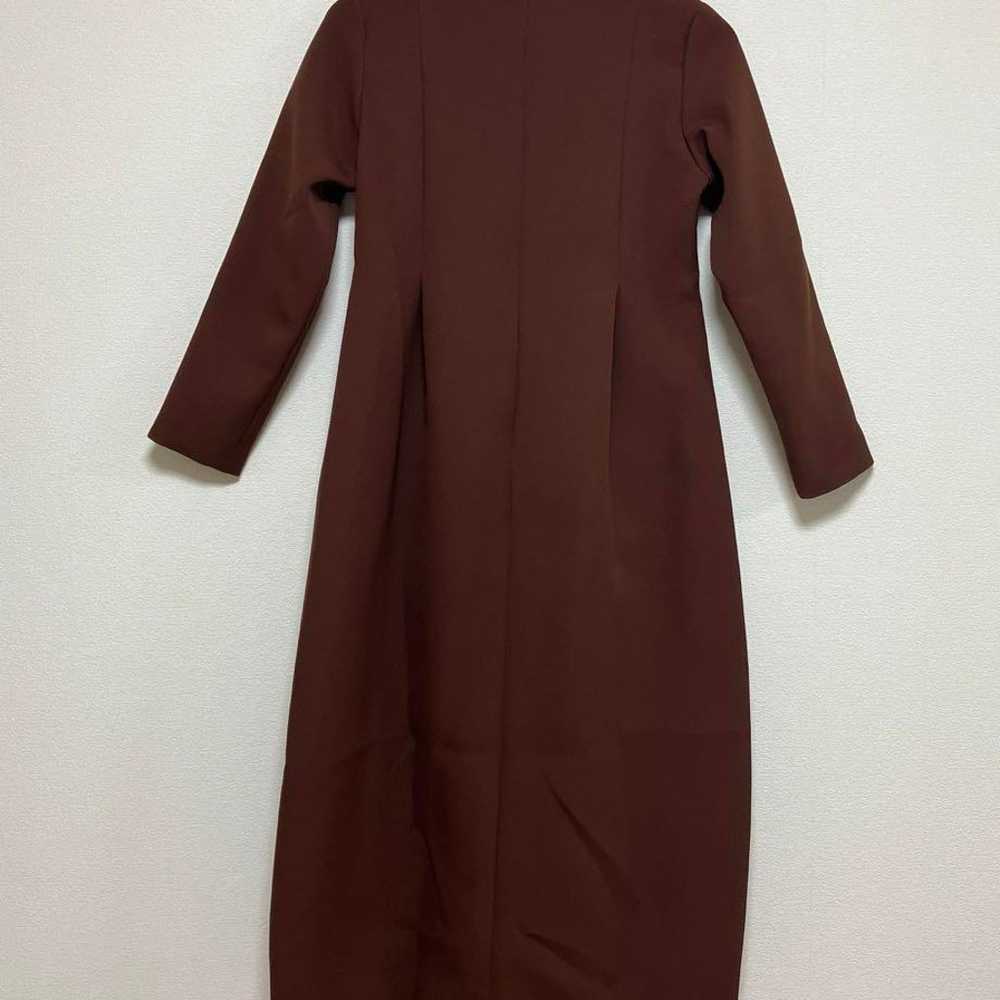 Rimark Tuck Volume One-Piece Dress Brown - image 7