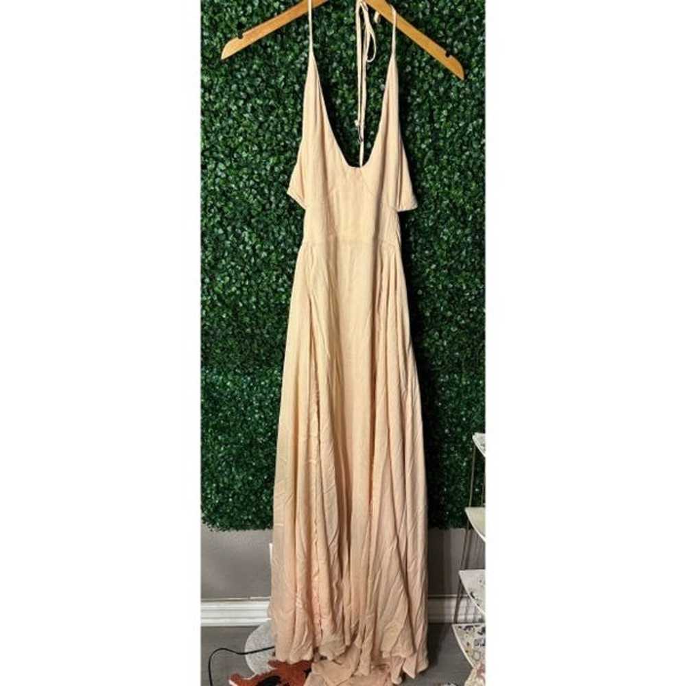 Free People Lillie Maxi Dress Summer Peach Sz Lar… - image 5