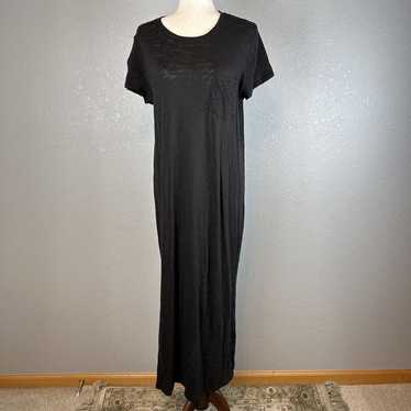 ATM Womens Short Sleeve Crew Tee Maxi Dress L Lar… - image 1