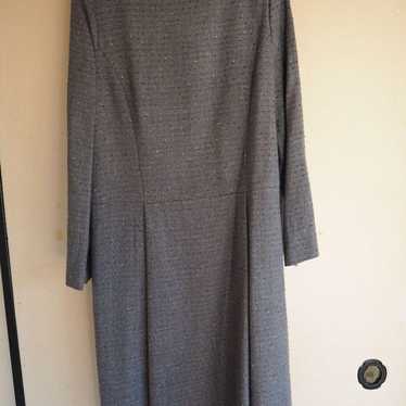 Gray Long Sleeve Knee-Length Dress - UNTITLED