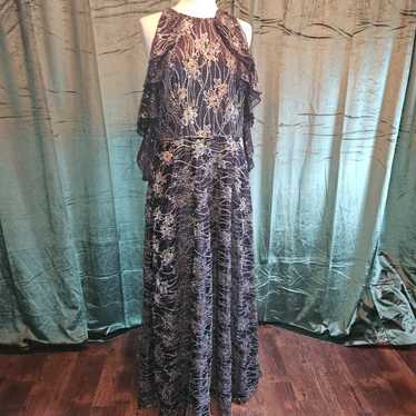 Tahari ASL Metallic Lace Dress