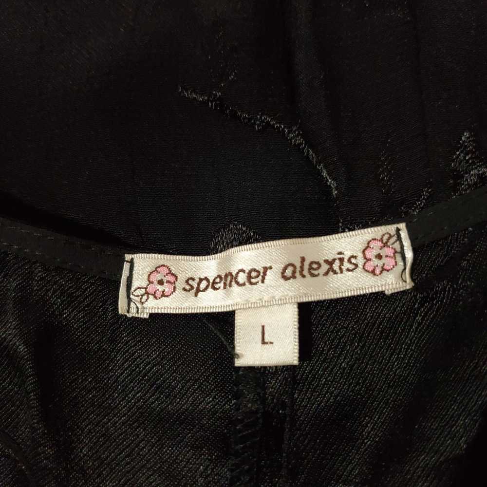 Spencer Alexis Vtg 90s Asian Floral Jaquard Sleev… - image 6