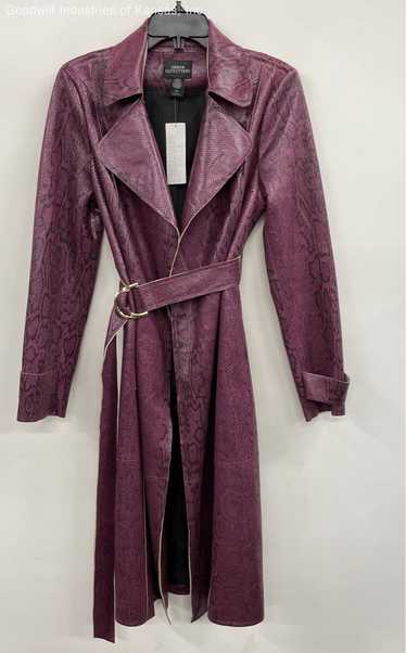 Urban Outfitters Purple Snakeskin Trench Coat - S… - image 1