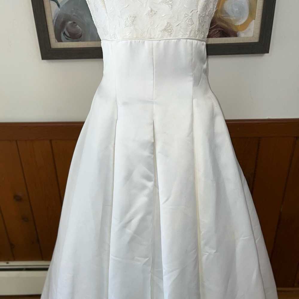 Pretty Vintage 90s Jasmine Heavy Pleated Wedding … - image 2