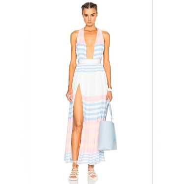 MARA HOFFMAN Swim Crinkle Crepe Maxi Dress, White… - image 1