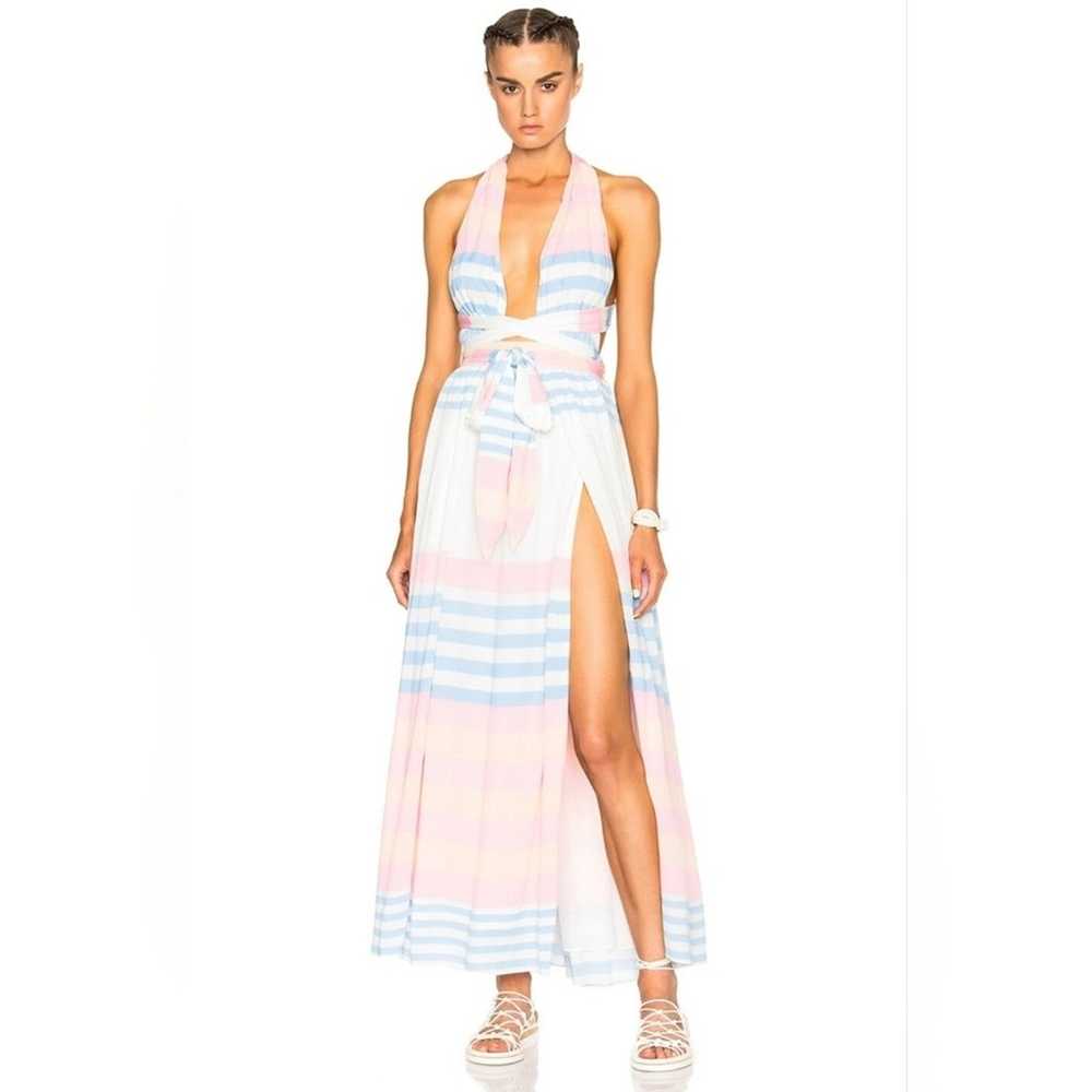 MARA HOFFMAN Swim Crinkle Crepe Maxi Dress, White… - image 9