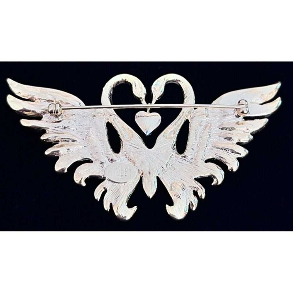 Vintage Nolan Miller Double Swans Dangling Heart … - image 7