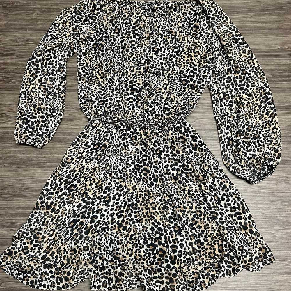 Show Me Your MuMu Lee Lee Cheetah Ruffle Dress XL… - image 7