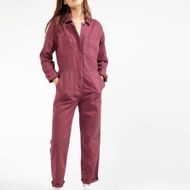 Outerknown station organic cotton linen jumpsuit