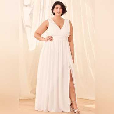 NWOT Lulu's White Surplus Maxi Dress Size 2X=20/22 - image 1