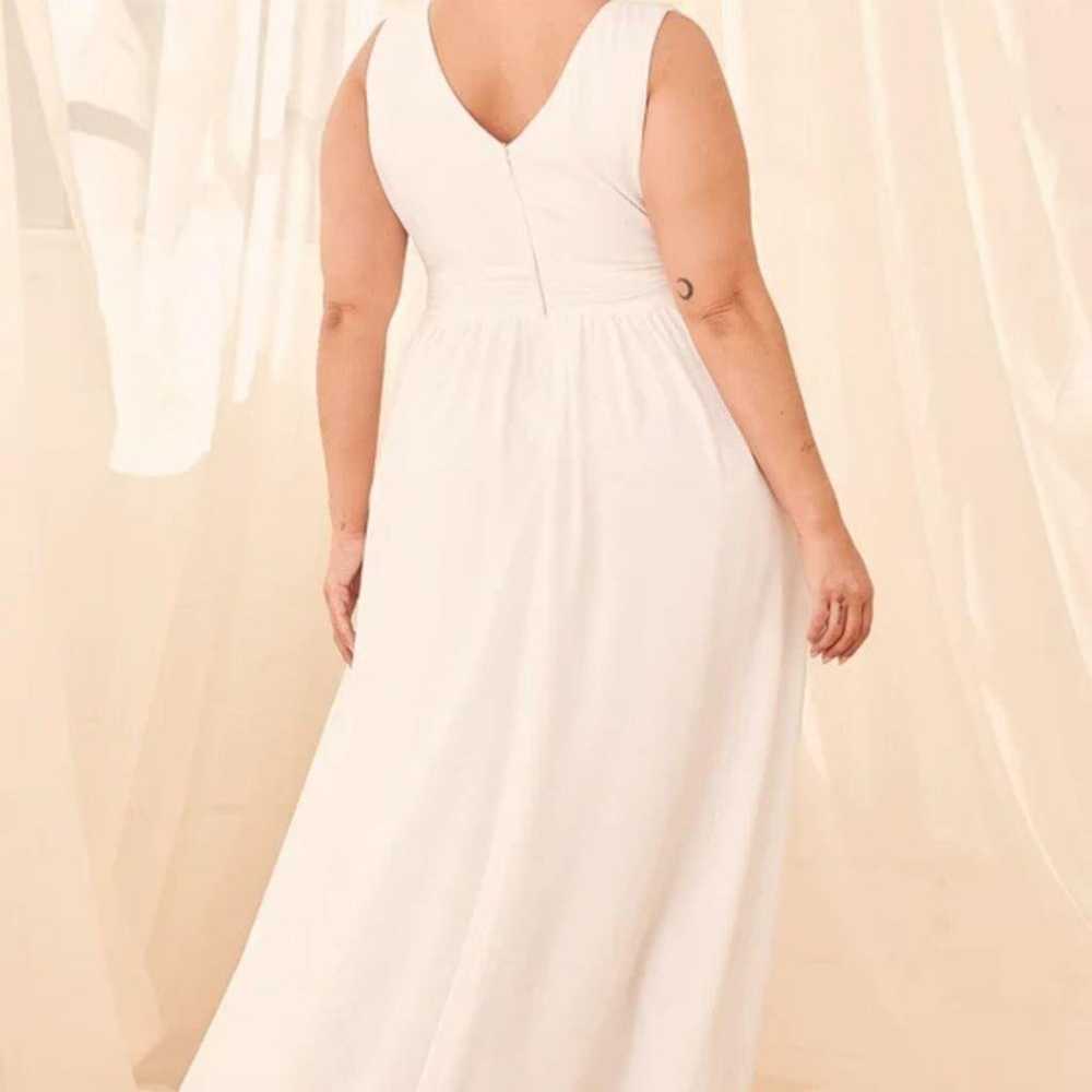 NWOT Lulu's White Surplus Maxi Dress Size 2X=20/22 - image 3