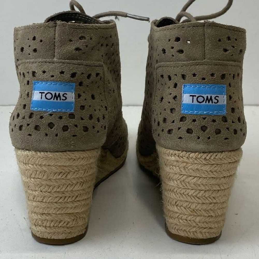 Toms Khaki Wedges Shoes Size 8 - image 4