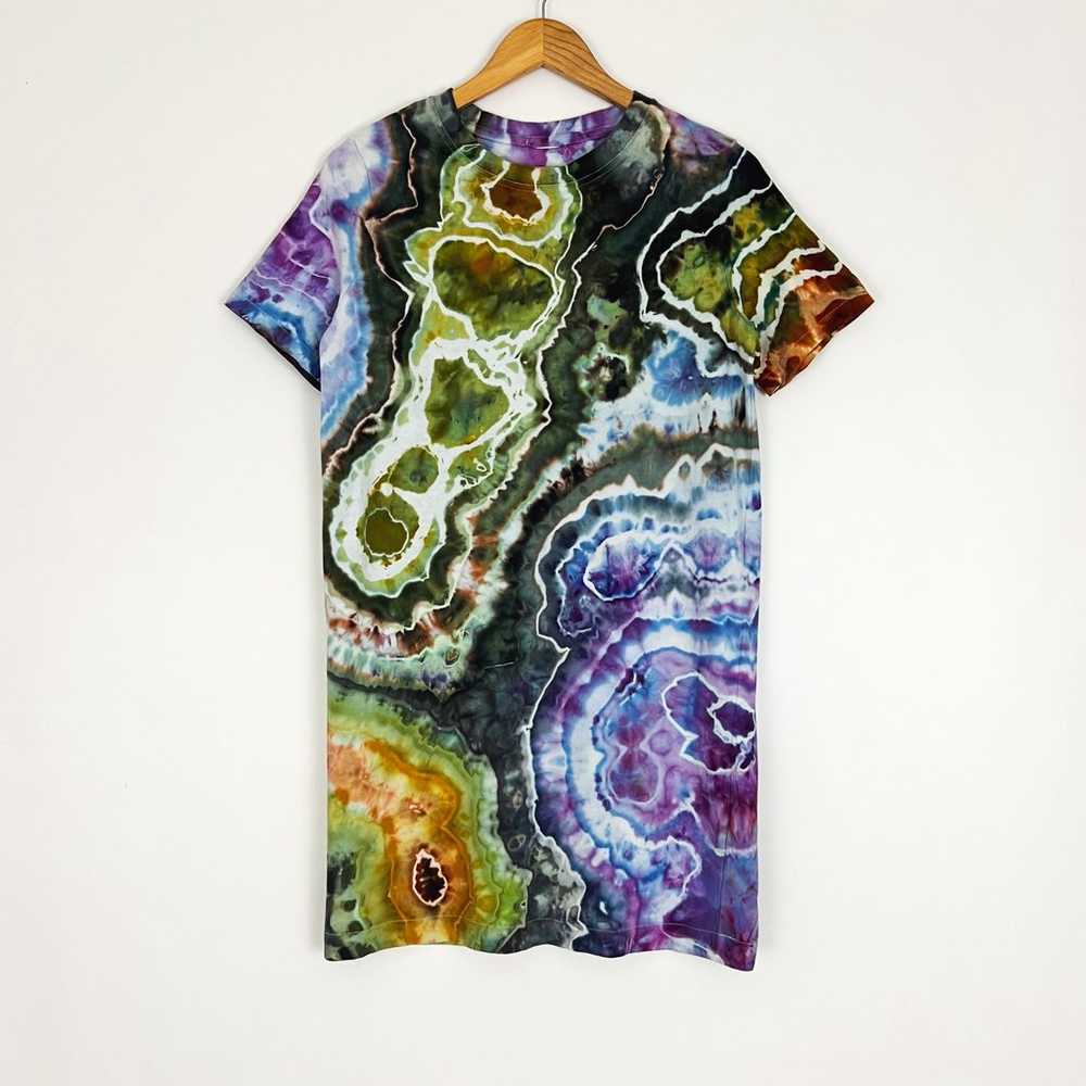 NEW Hand-Dyed Geode T-Shirt Dress | Size S - image 6