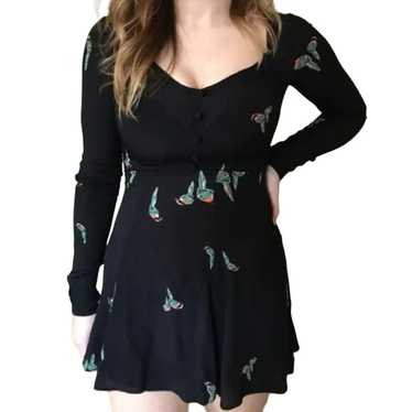 Reformation Emmy Skater Dress 6 Long Sleeve 90's … - image 1