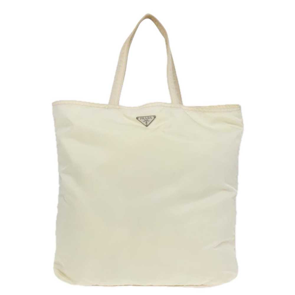 Prada PRADA Robot Tote Bag Nylon White Auth 93014 - image 2