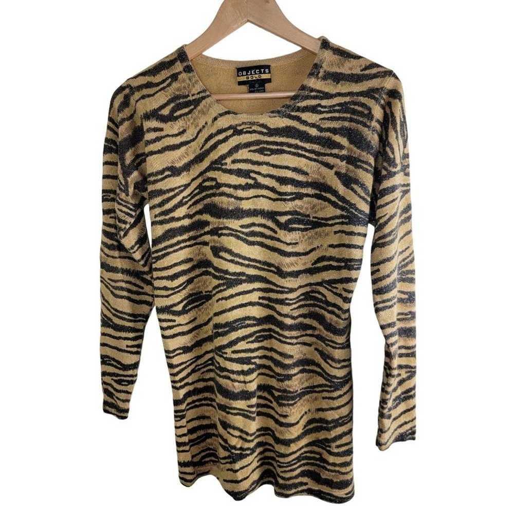 Vintage Objects Gold Womens Leopard Print Pullove… - image 4