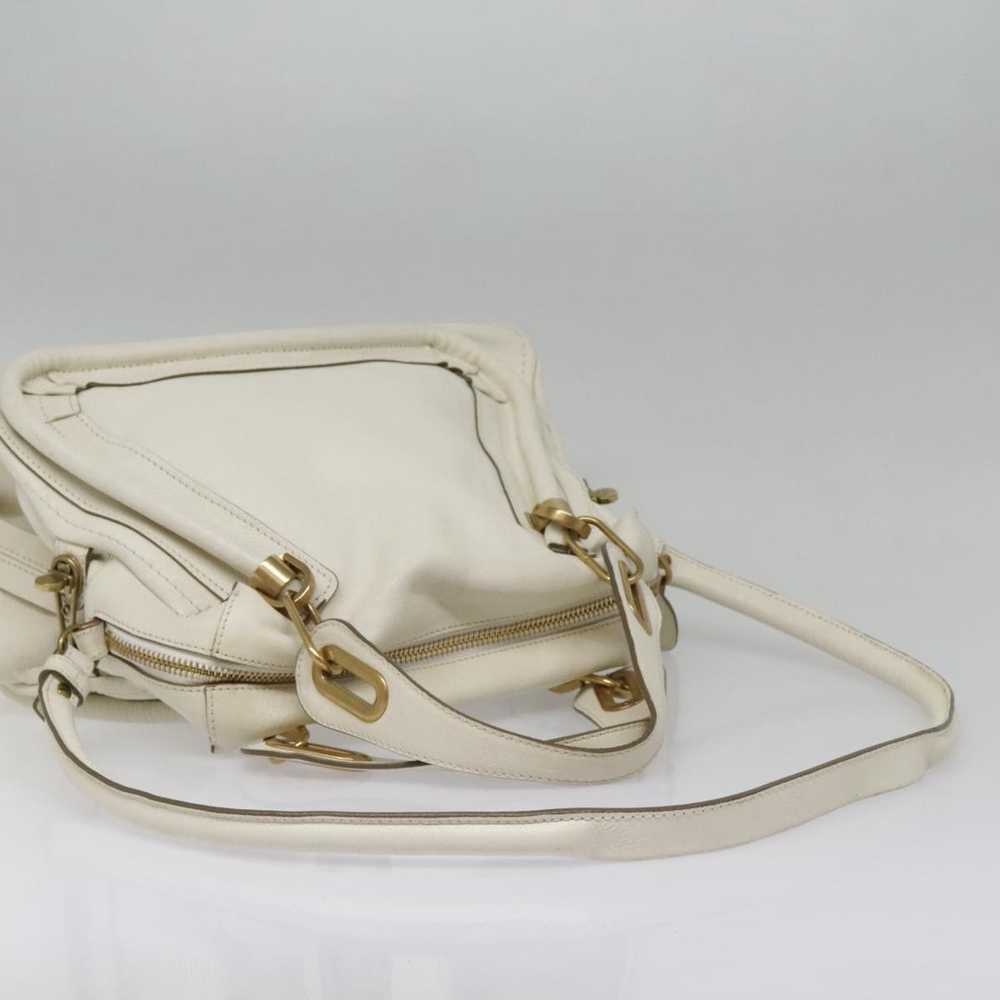 Chloe Chloe Paraty Hand Bag Leather 2way White Go… - image 9