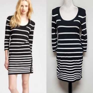 RAG & Bone Black White Asymmetric Striped Stretch… - image 1