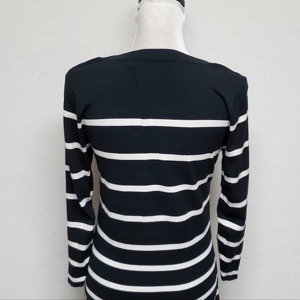 RAG & Bone Black White Asymmetric Striped Stretch… - image 8