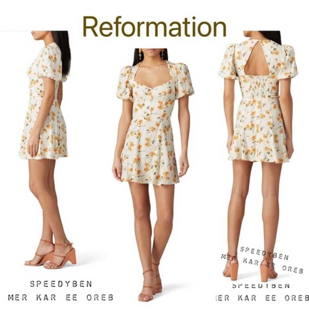 Reformation Clancie Floral Mini Dress Size 4 - image 11