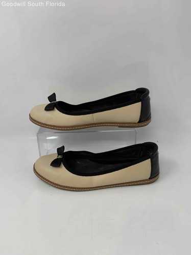 Anne Klein Womens Ember Cream Leather Slip-On Ball