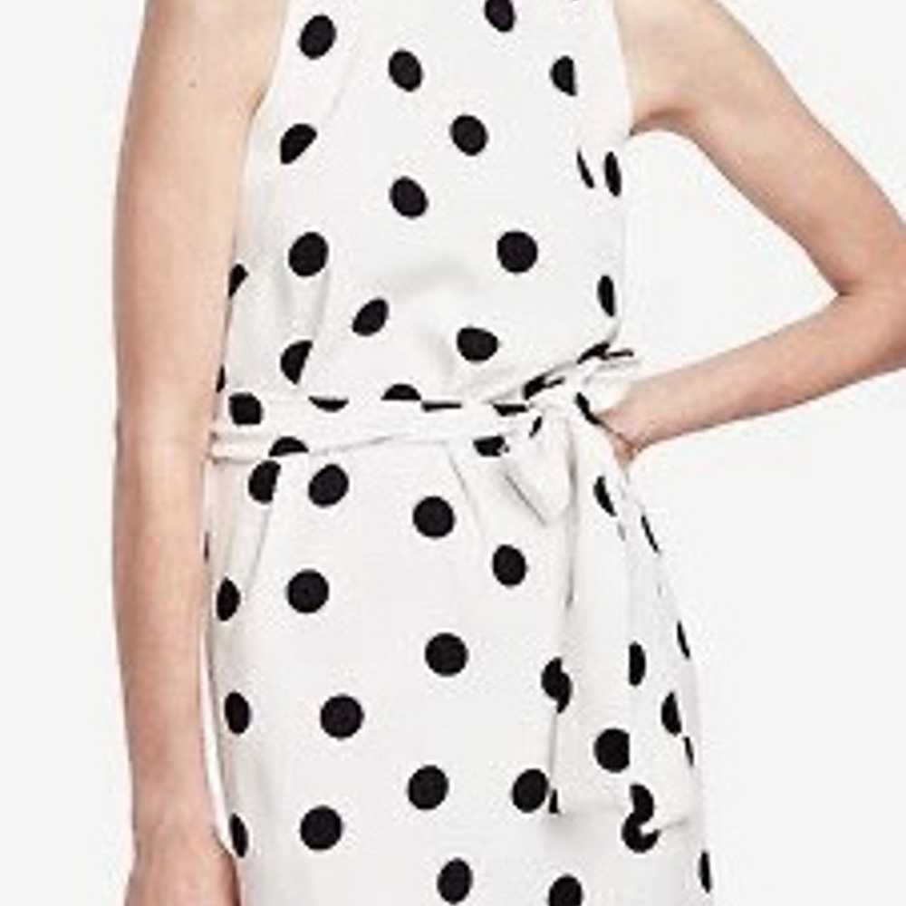 Ann Taylor Belted Dot Dress Size M MSRP$189.00 - image 4